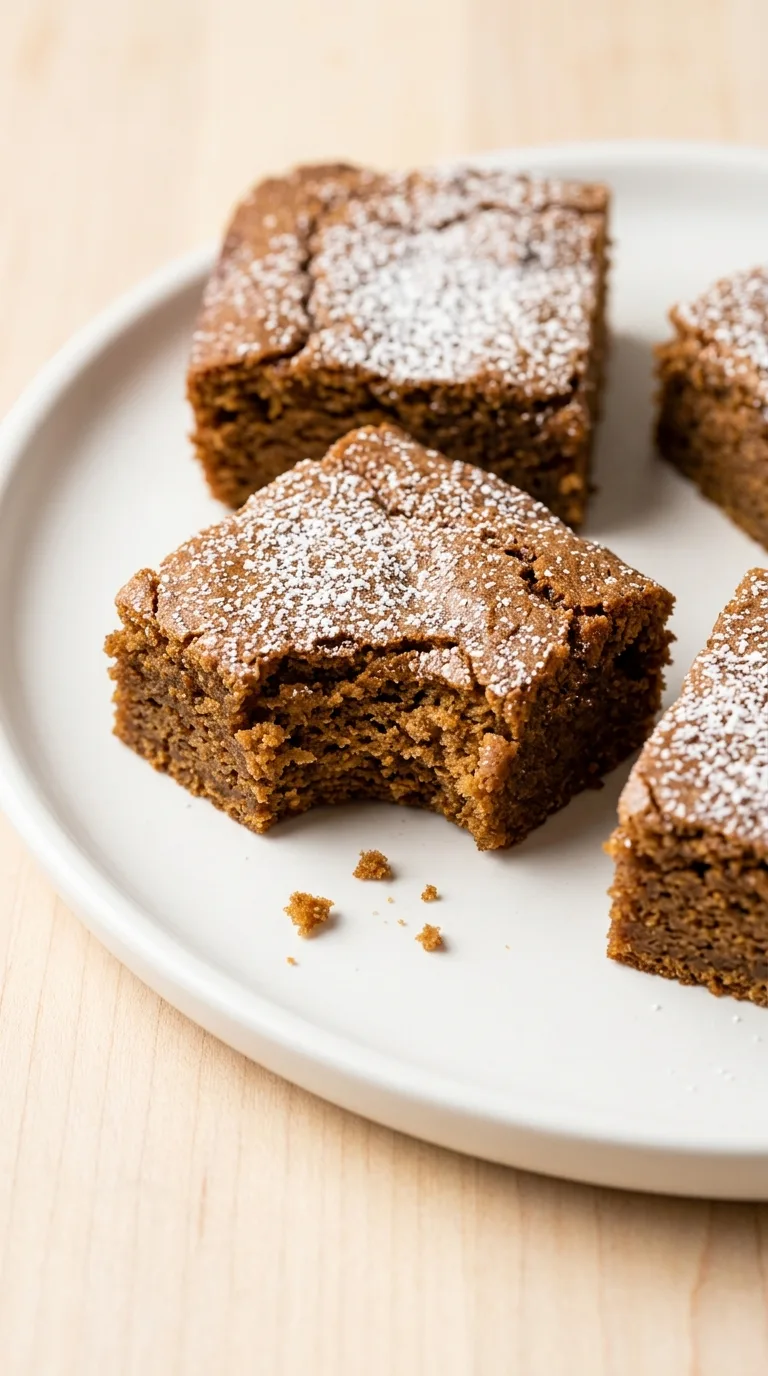 Chewy Gingerbread Bars final dish