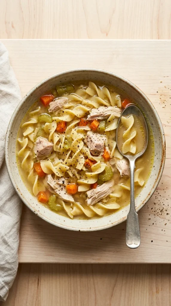 Crockpot Chicken Noodle Soup full finished recipe