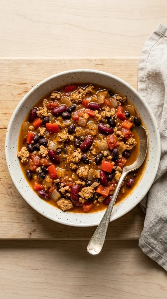 Crockpot Pumpkin Chili full finished recipe