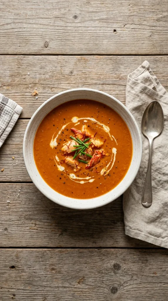 Exquisite Lobster Bisque with Saffron Infusion full finished recipe