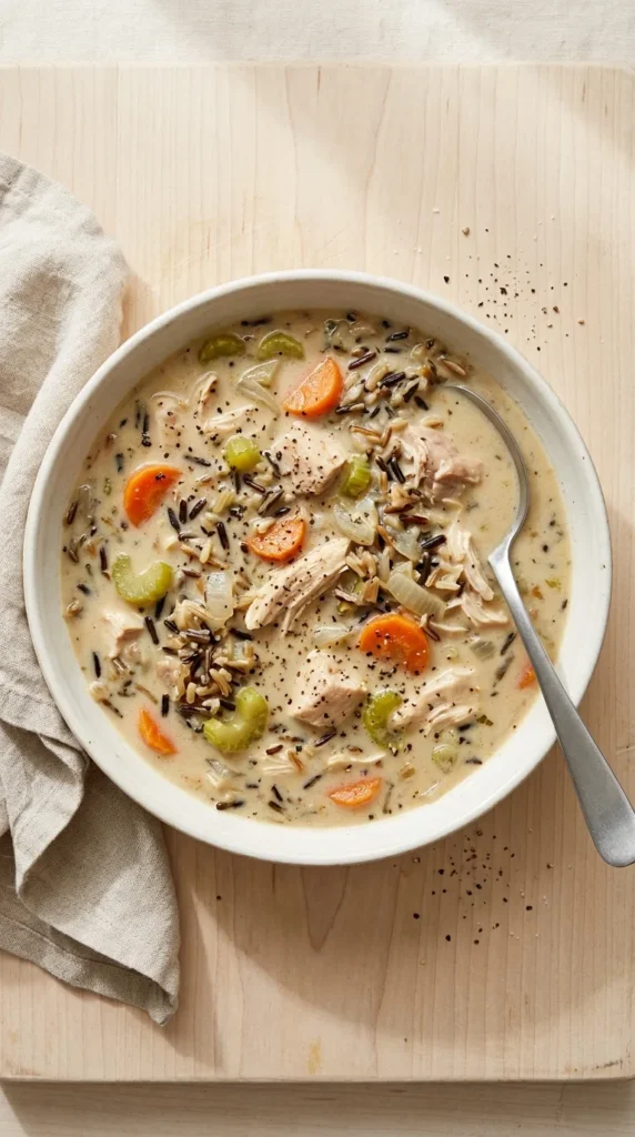 Fall Chicken and Wild Rice Soup full finished recipe