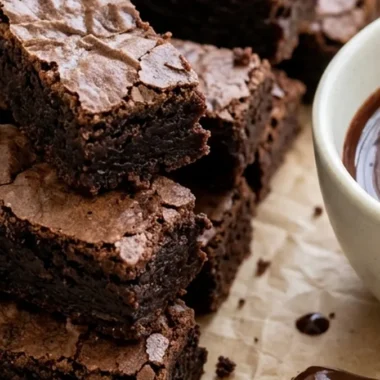 Fudgy Brownie Sticks with Dip finished recipe