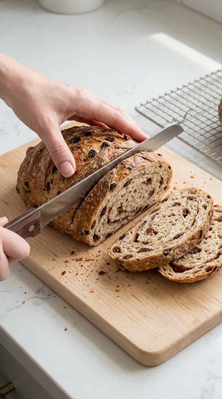 No Knead Cinnamon Raisin Bread step 20