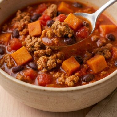 Potato Turkey Chili finished recipe