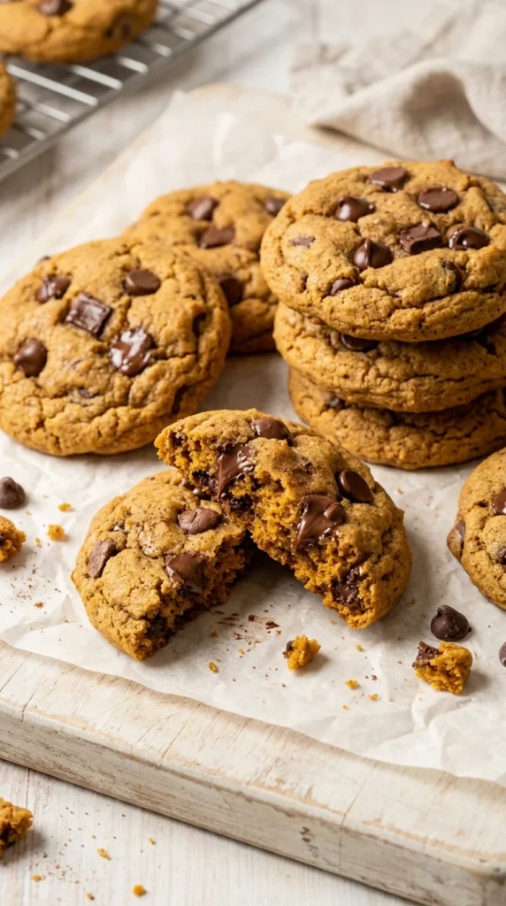 Pumpkin Chocolate Chip Cookies full finished recipe
