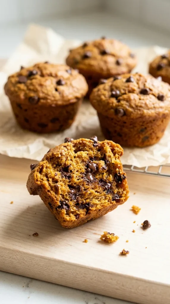 Pumpkin Chocolate Chip Muffins full finished recipe