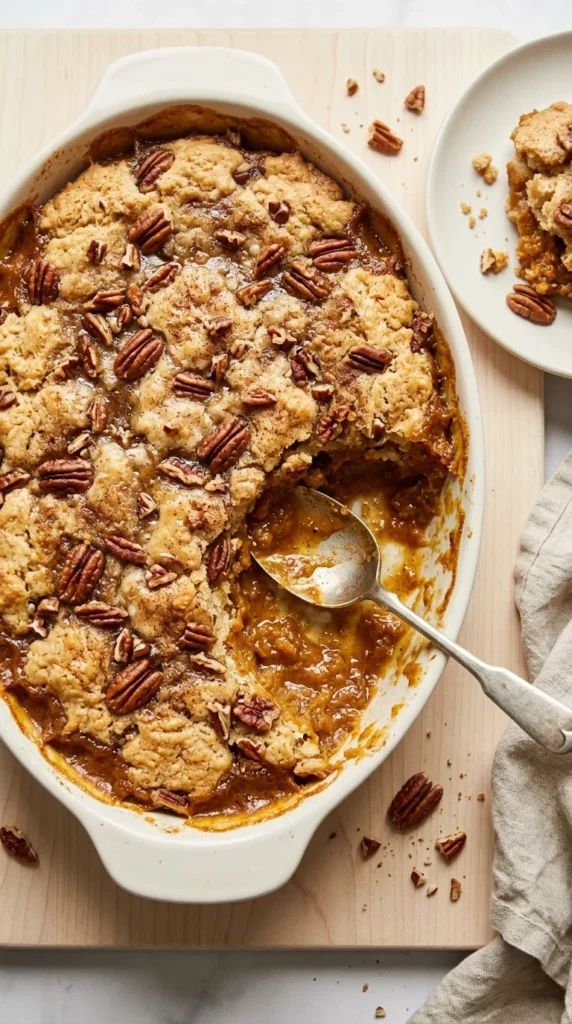 Pumpkin Pecan Cobbler full finished recipe