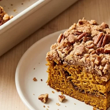 Pumpkin Pecan Coffee Cake finished recipe
