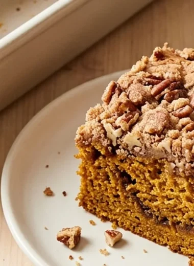 Pumpkin Pecan Coffee Cake finished recipe
