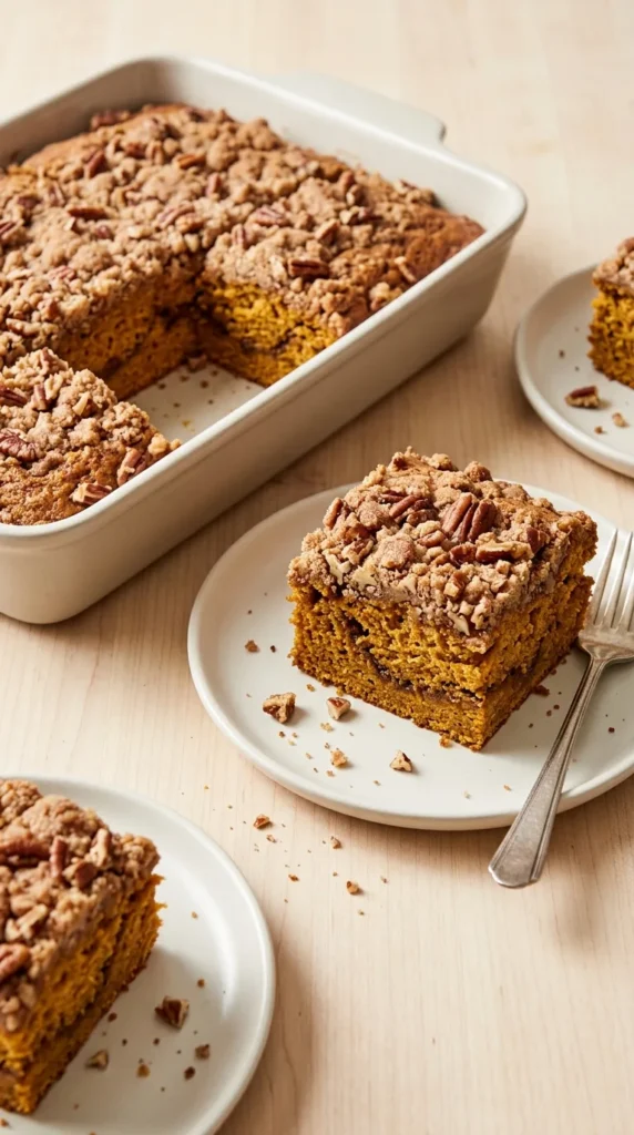 Pumpkin Pecan Coffee Cake full finished recipe