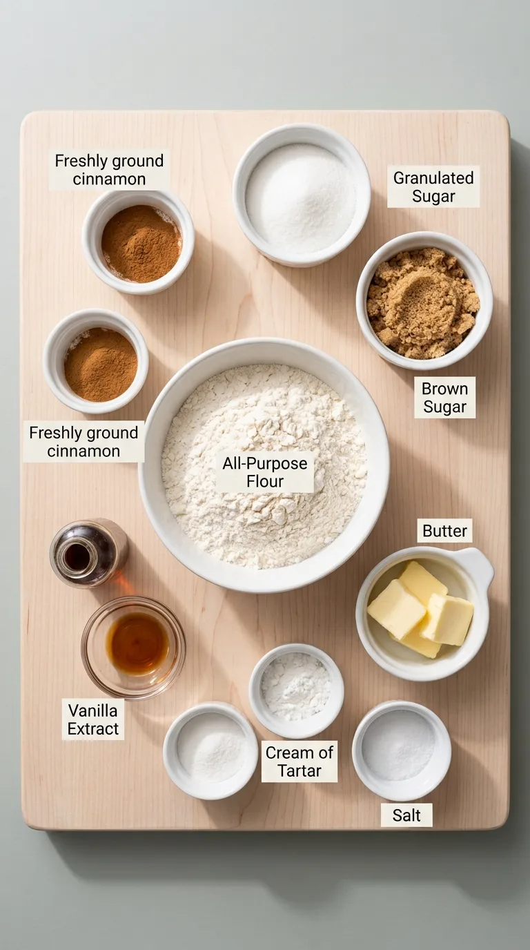 Pumpkin Snickerdoodle Cookies ingredients