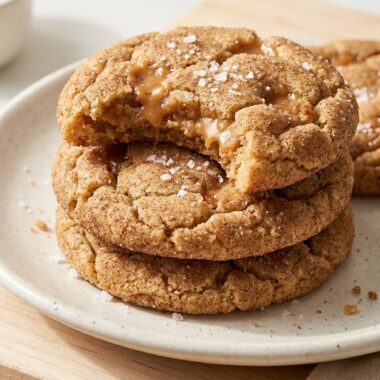 Salted Caramel Snickerdoodles finished recipe