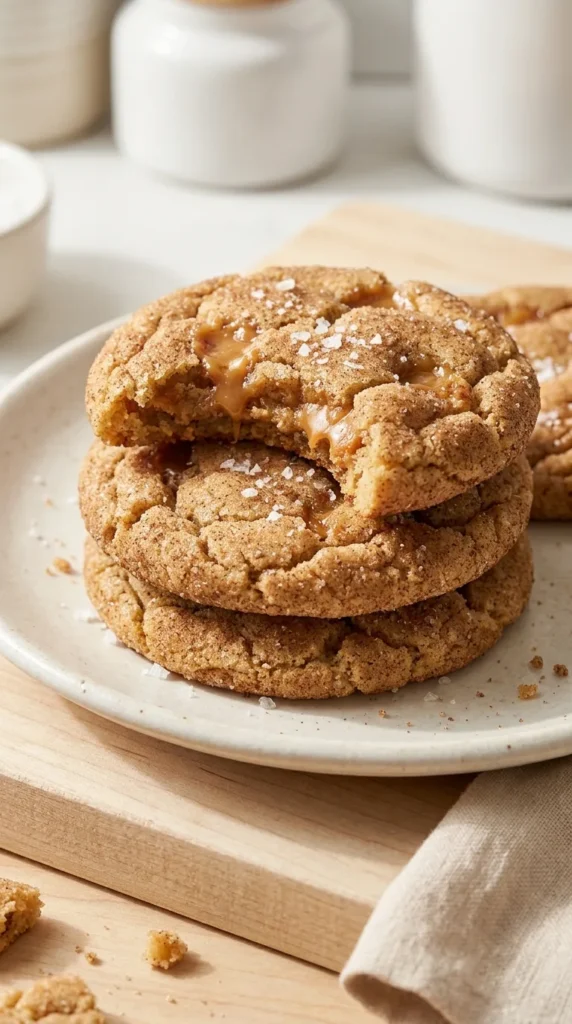 Salted Caramel Snickerdoodles full finished recipe