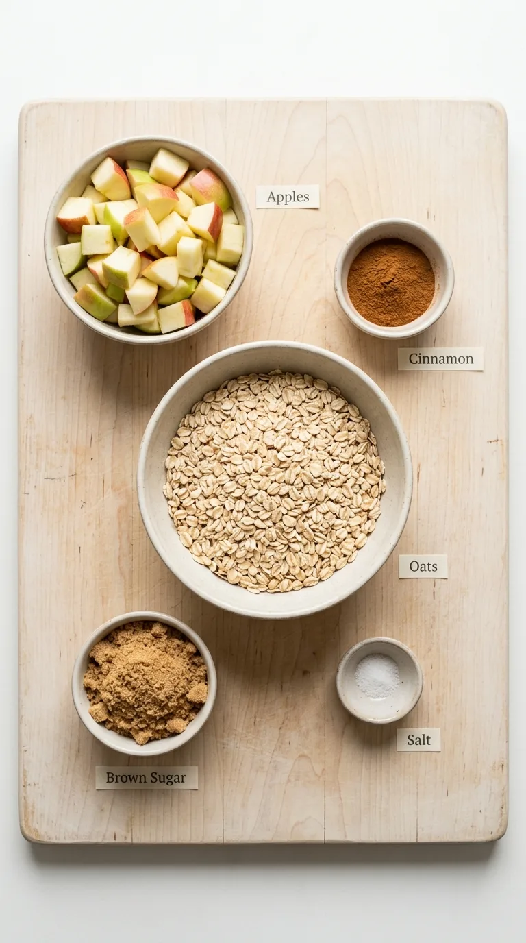 Slow-Cooker Apple Cinnamon Oatmeal ingredients