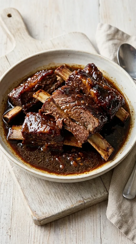 Slow Cooker Asian Short Ribs full finished recipe