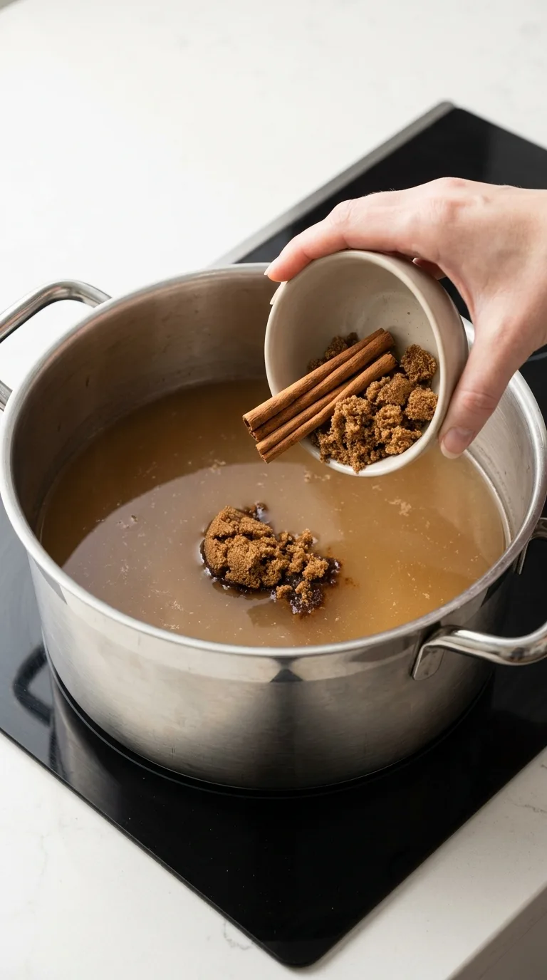 Spiked Hot Apple Cider step 1