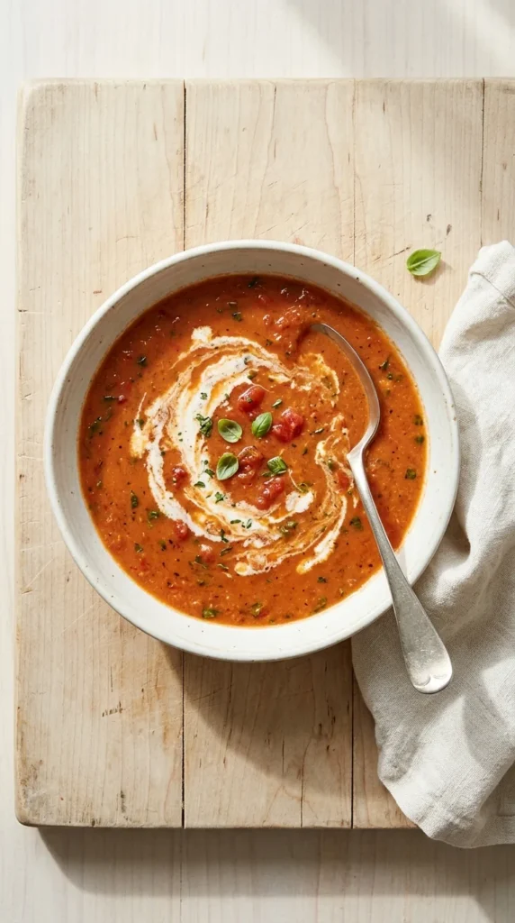 Tomato Basil Soup full finished recipe